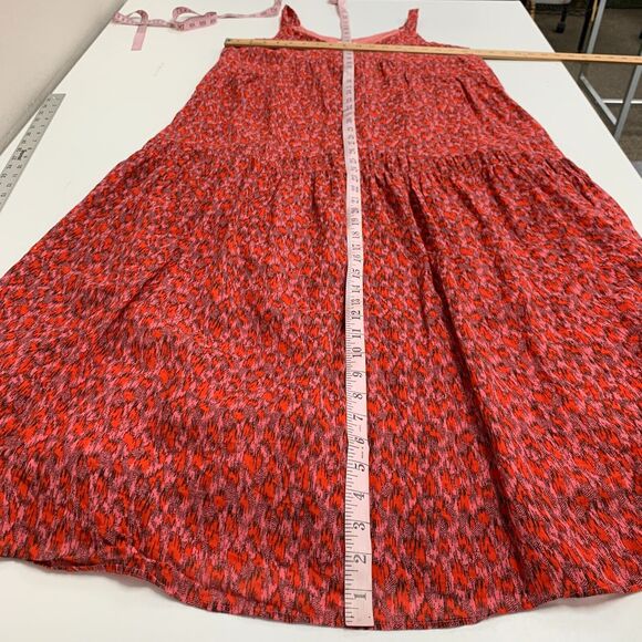 Joie Tea Rose Maxi Dress Womens S Small Red Pink Sleeveless Tiered Boho Lined - Picture 8 of 16